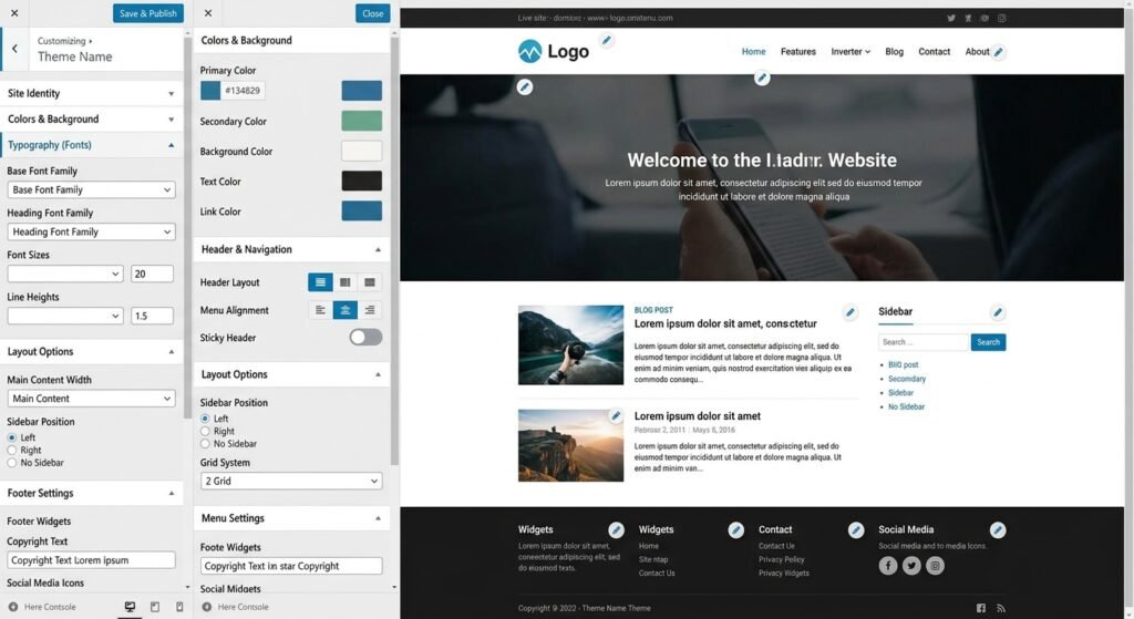 WordPress theme customization and website design