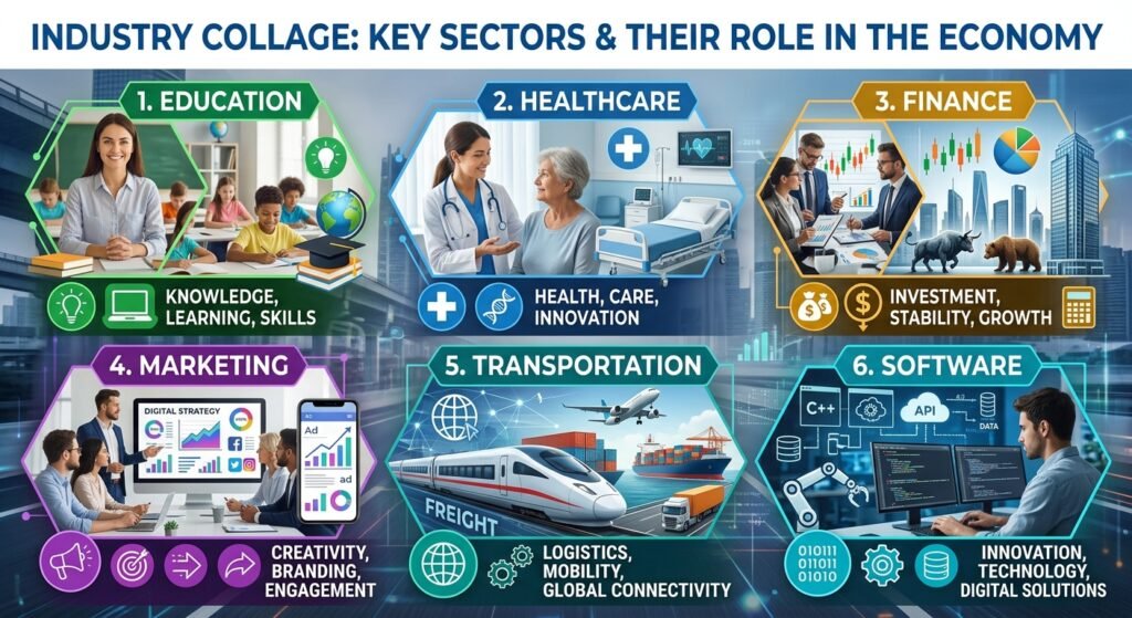 gemini generated image Examples of artificial intelligence used in education, healthcare, finance, marketing, and transportationw401i4w401i4w401