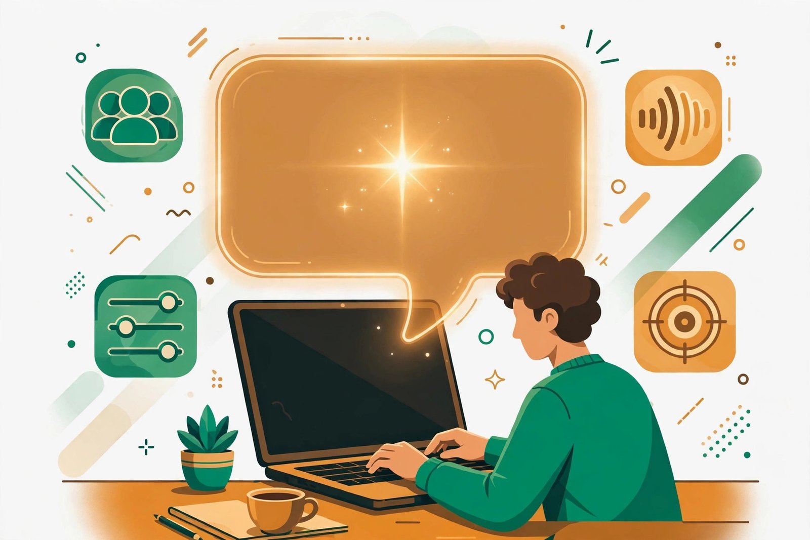 Writing effective AI prompts for content creation with audience, tone, and format settings