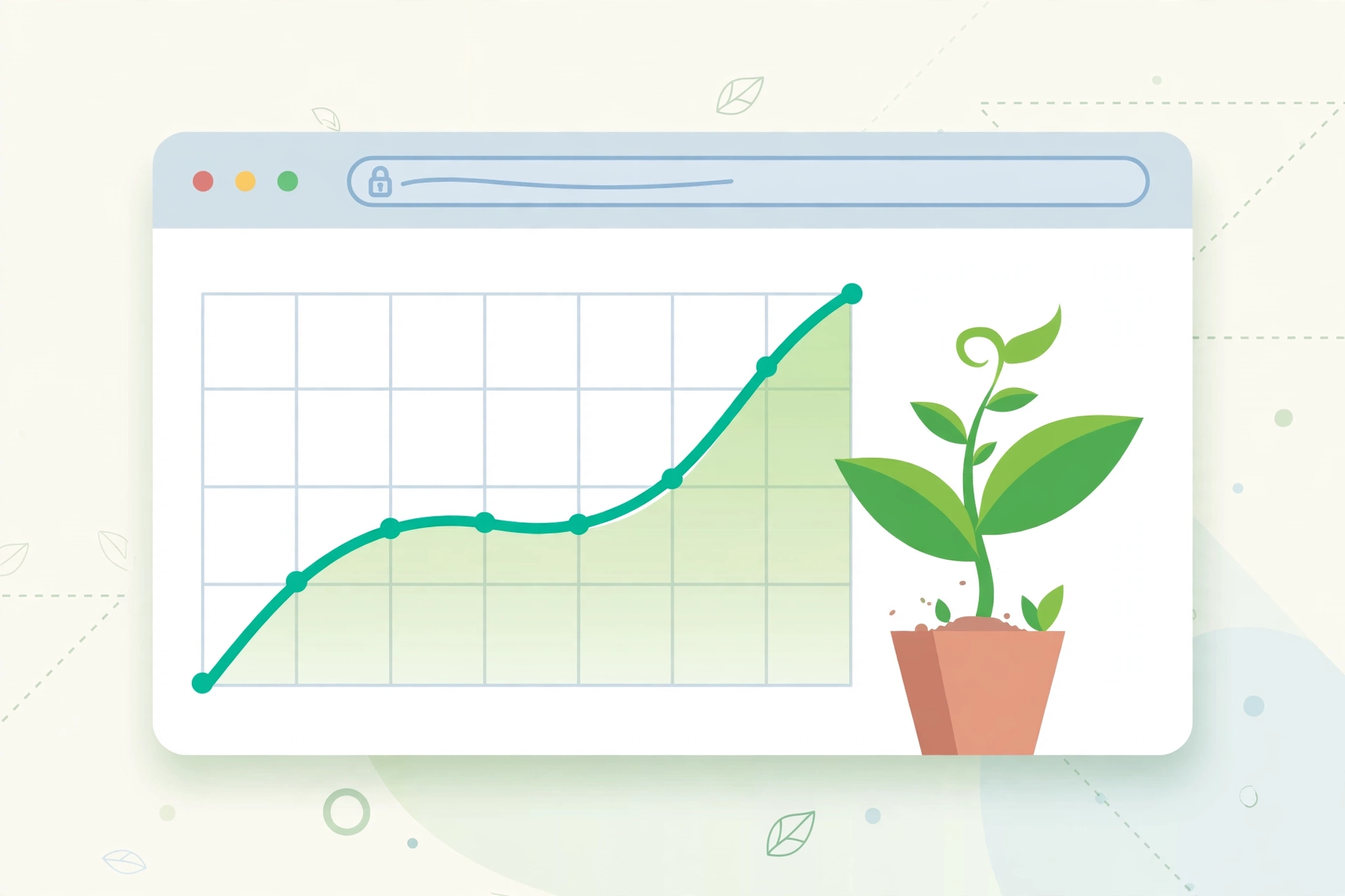 Long-term SEO growth illustration
