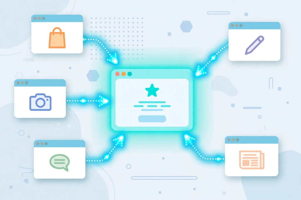 What are backlinks - several websites linking to one central website