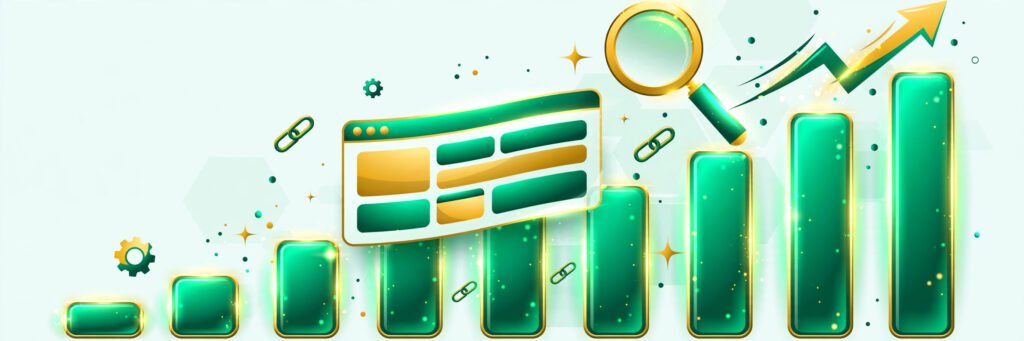 What is SEO: a website climbing search engine rankings illustration